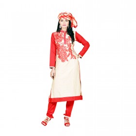 Neela’s Classical Shalwar Kameez in Jacquard Cotton with soft Georgette Dupatta